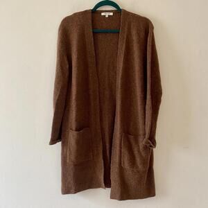 MADEWELL brown merino wool alpaca cardigan sweater